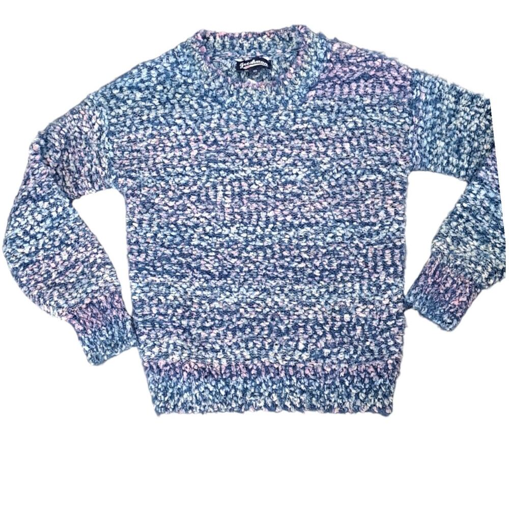 Freshman Girls Blue Girls Pullover Kids Popcorn Long Sleeve Sweater Small 7 NWT